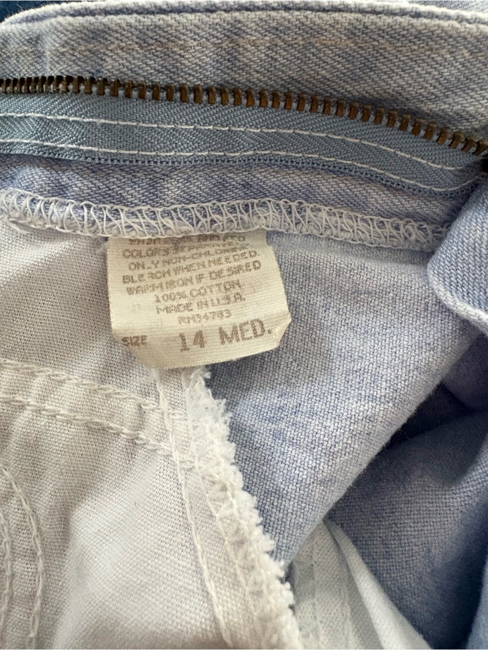 Vintage LEE Womens Shorts Mom Jean 14 Med Made USA High Rise High Waist Jorts - Picture 4 of 10